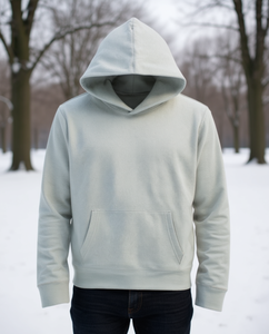 Custom <b>Men's</b> <b>Hoodie</b> 100% Cotton Fleece Winter Warm Pullover <b>Plain</b> Dyed Regular Fit Kangaroo Pocket OEM ODM Service - Product Image 3