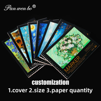 Bloc de papier pour marqueurs Panwenbo Art A3 A4, 40 pages, reliure spirale, papier pour marqueurs, bloc de dessin pour le dessin et la peinture
