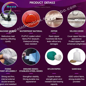 Mới Tùy Chỉnh 2.2 Mét Cao PVC Inflatable Người Đàn Ông Với Khủng Long Cho Bên Ngoài Trời Trang Trí Quảng Cáo - Product Image 5