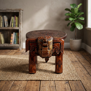Plastic Hand-Painted Mandala <b>Step</b> <b>Stool</b>-Boho Design Outdoor Use Wholesale - Product Image 2