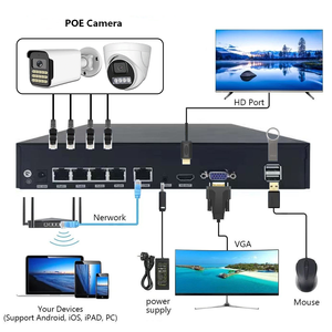 ชุดกล้องวงจรปิด TSEye 4CH POE NVR ความละเอียด 4K 8MP มาตรฐานกันน้ำ IP66 สำหรับภายนอกอาคาร พร้อมระบบตรวจจับความเคลื่อนไหว มองเห็นได้ทั้งกลางวันและกลางคืน - Product Image 2