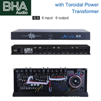 Supresor de Retroalimentación BHA XTR 6.0 con Transformador de Potencia Toroidal, Procesador de Audio para Altavoces, Sistema de Sonido Digital, 6 Entradas y 6 Salidas