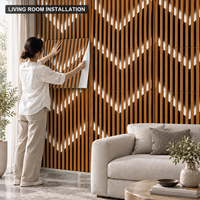Papier peint auto-adhésif en feuilles XPE de 1,8 mm à motif de lattes de bois marron pour les entrepreneurs en aménagement intérieur (vente en gros)