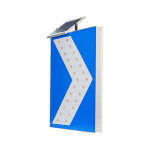Panneaux d'avertissement pour travaux routiers, panneau solaire LED, sécurité routière nocturne, indicateurs clignotants flèches gauche et droite - Product Image 1