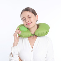 Ensemble de trois oreillers gonflables en U pour le cou, essentiels pour les voyages en avion, en velours, cadeaux d'affaires et promotionnels
