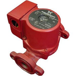 Pompe de circulation Grundfos 1 pouce à bride 0,5 CV 115 volts avec clapet anti-retour pour usage intérieur - Product Image 1