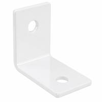 Support d'angle renforcé en L sur mesure avec nervure de renforcement en acier inoxydable thermolaqué pour fixation de meubles