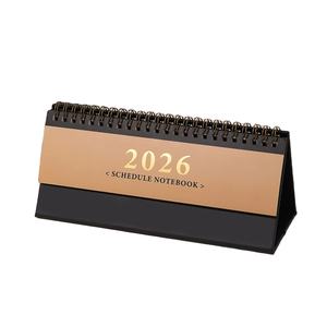 Calendario de escritorio personalizado de papel Horizontal rectangular 2026, reloj autodisciplina, Nota de registro, mesa de Color personalizada de diseño Simple fresco - Product Image 1