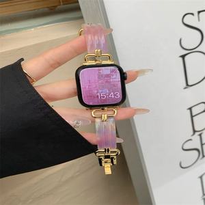 Bracelet de montre en résine tortue 41mm 40mm 44mm 45mm Bracelet amovible à trois perles avec lien pour <span class=keywords><strong>apple</strong></span> <span class=keywords><strong>Watch</strong></span> 8 9 Ultra 2 Band - Product Image 3