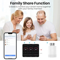 Vanne thermostatique intelligente Tuya Zigbee 3.0 TRV, thermostat de radiateur automatique, contrôleur de température, batterie, utilisation domestique, hôtelière, compatible Alexa et Google