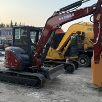 Mini-excavatrice hydraulique sur chenilles d'occasion Yanmar Vio60/Vio55 5.56T japonaise, modèle 2022, avec roulement de pompe, idéale pour l'agriculture - Vente chaude