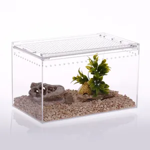 Acceptable Oem stackable acrylic Reptile Enclosures Chameleon Cage Bearded Dragon Terrarium Reptile