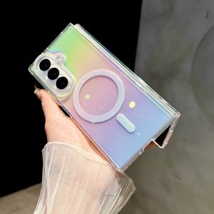 <span class=keywords><strong>Funda</strong></span> Magnética con Degradado de Arcoíris para <span class=keywords><strong>Samsung</strong></span> <span class=keywords><strong>Galaxy</strong></span> <span class=keywords><strong>Z</strong></span> <span class=keywords><strong>Flip</strong></span> ZFold 7 6 5 <span class=keywords><strong>4</strong></span> 3, <span class=keywords><strong>Funda</strong></span> Rígida con Carga Inalámbrica Colorida - Product Image 2