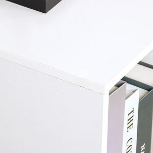 Legno 6 cubo di stoccaggio espositore organizzatore libreria con pannello posteriore facile montaggio scaffali in legno bianco finitura libreria - Product Image 5