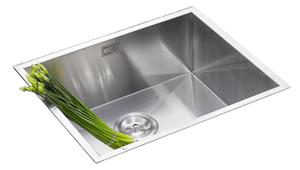 Évier de cuisine en acier inoxydable SUS304 brossé satiné 540x440mm, cuve simple, avec robinet extractible intégré - Product Image 6