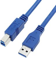 Cable de Impresora USB 3.0 DFX con Blindaje de PVC, 1.8m, 5Gbps, USB A a B Macho, Cable de Datos para Impresoras, Computadoras y Escáneres