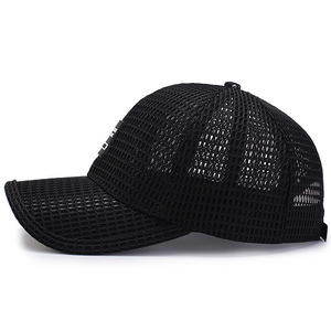 Men's Summer Mesh Baseball Cap Breathable Sun Protection Outdoor Duckbill Hat Black - Product Image 1