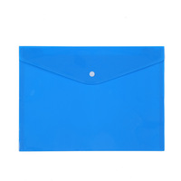 En stock, pochette transparente pour documents de bureau A4 en PP avec bouton pression et logo imprimé en couleur, Chine