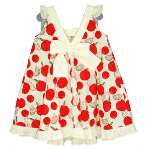 Heißer Verkauf Sommerliches ODM-Service Mädchen Prinzessinnenkleid mit Blumenschleife 100% Baumwolle für Kinder - Product Image 5