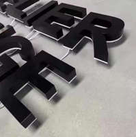 Enseigne murale personnalisée en acrylique et acier inoxydable avec logo d'entreprise 3D éclairé par LED, télécommandée, pour intérieur/extérieur, numéro de maison, bâtiments