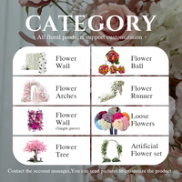 SUNWEDDING Classic Style Pink Flower Pillar Arch Arrangement Künstliches Flower Arch Kit für Hochzeits vorschläge Weihnachts szenen