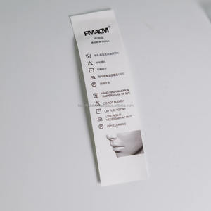 Étiquette en tissu satiné imprimé de qualité supérieure avec logo de marque et guide d'entretien du lavage pour les vêtements de créateurs - Product Image 6
