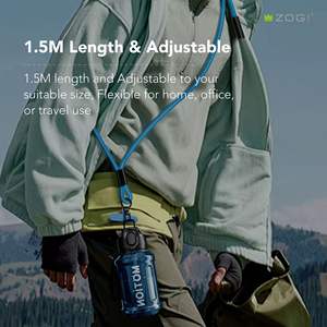 हाईट क्वालिटी 2 में 1 फोन लैनीनार्ड स्ट्रैप विरोधी खो नायलॉन ब्राएडेड डीवीडी 60w फास्ट चार्जिंग टाइप सी सी यूएसबी पावर डेटा केबल - Product Image 4