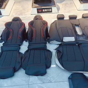 Fundas de Cuero para Asientos Delanteros y Traseros YLA, Negras y Rojas con Fondo Rojo, para BMW y <span class=keywords><strong>Audi</strong></span> - Product Image 1