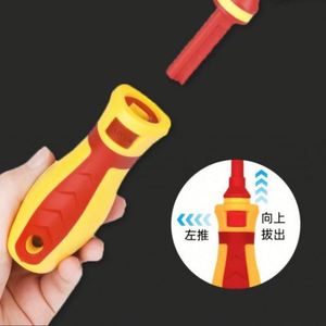 Electrician Repair Tools Kit 13pcs 1000V Changeable Insulated Multi-function <b>Screwdrivers</b> <b>Set</b> Magnetic Slotted <b>Bits</b> Portable - Product Image 4