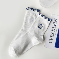 Chaussettes de sport colorées pour femmes, logo personnalisé, chaussettes en coton côtelé, chaussettes de sport blanches, chaussettes