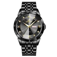 Montre de couple tendance, luxe, acier inoxydable, étanche, cadeau de la Saint-Valentin, montre-bracelet à quartz pour amoureux