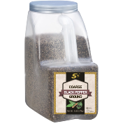Poivre noir cru concassé séché en pot de 5 lb