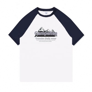 Nouvelle tendance été taille américaine t-shirt Y2K 95% coton 5% Spandex t-shirts à manches raglan t-shirt - Product Image 3