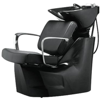Fauteuil de coiffure sur mesure de haute qualité, mobilier de salon, lit de lavage réversible noir, chaise de lavage de cheveux