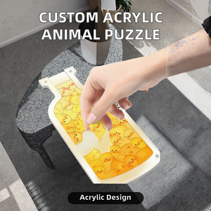 Rompecabezas de Acrílico Personalizado para Adultos - Tema Animal, Menos de 50 Piezas, Esquinas Cuadradas, Impresión a Todo Color - Product Image 2