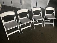 Chaise pliante en résine blanche pour événements extérieurs, usage intensif, idéale pour les mariages, les fermes et les cours – Offre spéciale