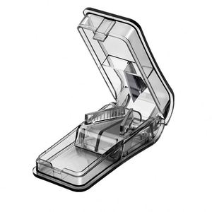 Coupe-pilules rectangulaire en plastique personnalisé pour pilules et comprimés de petite/grande taille, étui de voyage portable - Product Image 5