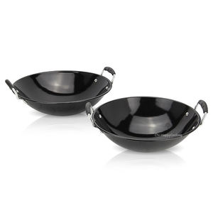 Happycooking-Juego de sartenes de hierro para cocina, <span class=keywords><strong>wok</strong></span> de granito, brasero, barbacoas, venta al por mayor - Product Image 5