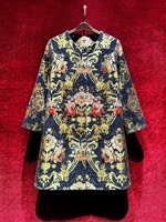 Manteau mi-long élégant haut de gamme orné de perles, nouveau style chinois, trench-coat amincissant pour femme, collection automne 2026