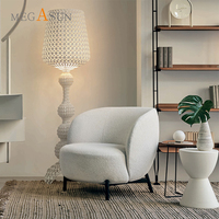 Fauteuil de salon contemporain en tissu avec structure en bois massif pour salon, chambre, loft, appartement – Mobilier de loisirs élégant