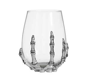 Spooky <strong>Gothic</strong> Skeleton Claw Stemless Wine <strong>Glasses</strong> Halloween Themed Clear Whiskey <strong>Glasses</strong> for Home Bar Party Decor Holiday Gifts - Product Image 5