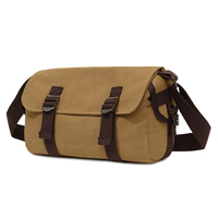 Sac à bandoulière décontracté en toile pour homme, avec sangle réglable, plusieurs poches, style vintage, personnalisable