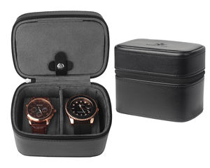 Custom Logo 2 slot orologio da polso scatola portaoggetti espositore per gioielli custodia orologio di lusso custodia per orologio da viaggio - Product Image 6