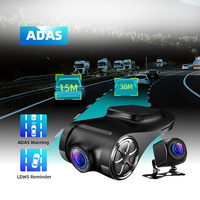 Caméra embarquée Coview 64G, dashcam USB 1080P+720P, enregistreur vidéo 2 canaux, double objectif, boîte noire de voiture avec DVR de vision arrière