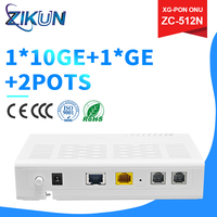 ONT XGS-PON ZC-512N en Oferta, 10GE+GE+2POTS ONU FTTH, Módem de Fibra Óptica de Doble Banda, Router VoIP IPTV de Alta Velocidad