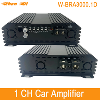 Amplificateur audio brésilien compact de classe D pour voiture mono 1 canal avec combinaison croisée en aluminium