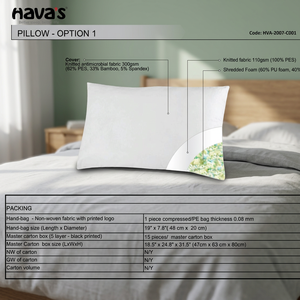 ALMOFADA 01 Plegable y Convertible con Funda de Tela de Bambú Moderna y Relleno de Espuma Triturada para Uso en el Dormitorio - Product Image 3