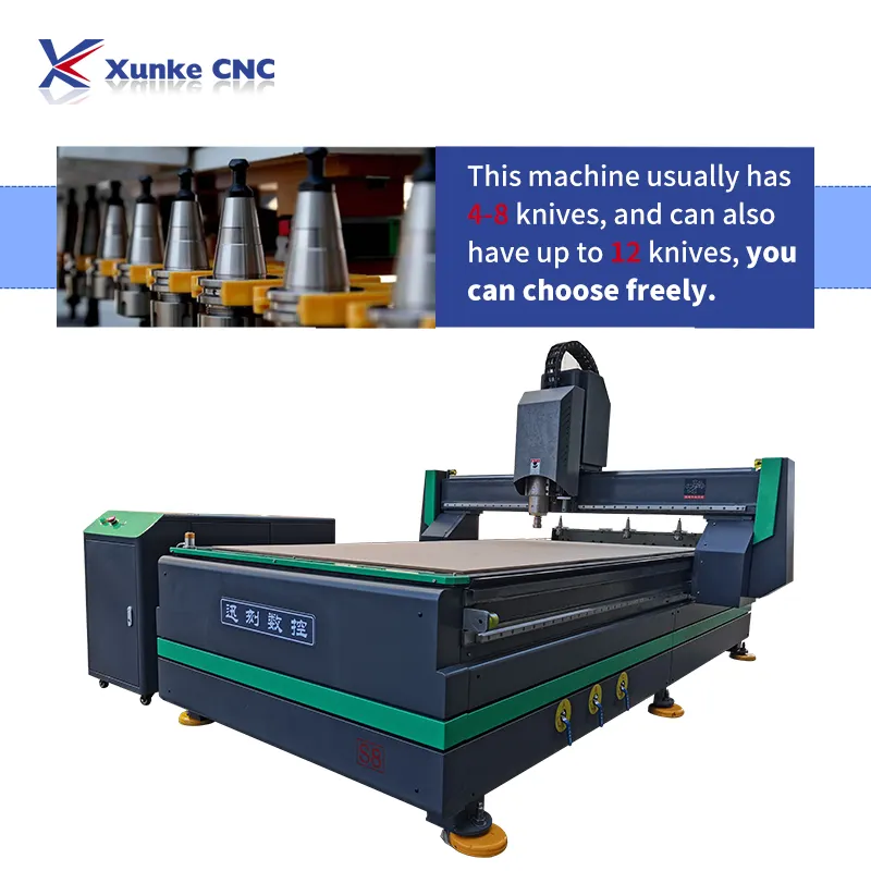 Xunke מכונת נתב cnc עץ כבד 3D עץ mdf חיתוך וגילוף אקריליק atc קינון נתב cnc עיבוד עץ