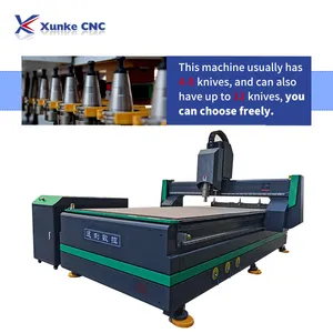 Máquina enrutadora CNC de madera de alta resistencia Xunke, enrutador CNC de carpintería anidado ATC de corte y tallado de acrílico MDF de madera 3D
