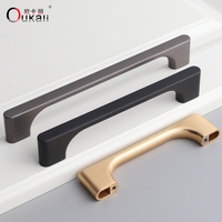Oukali personnalisé moderne en laiton noir zinc armoire matériel armoires de cuisine tiroir chine tire poignée meubles tirer